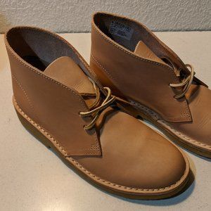 Clarks Dessert Boots Natural Veg Tan Men 7.5 D